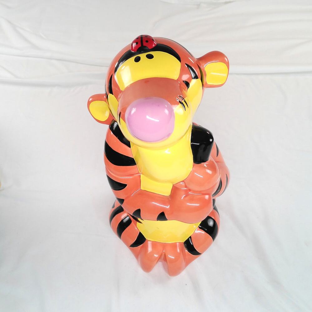 Disney Tigger Ceramic Cookie Jar Treasure Craft Winnie the Pooh Ladybug Figure